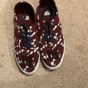 Mickey Mouse navy and burgundy tennis shoes